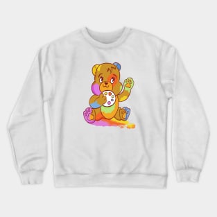 Painter Teddy Bear Crewneck Sweatshirt